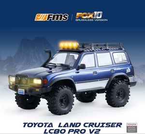 Land Cruiser LC80 PRO FMS 1/10ème échelle 4x4 RC Rock Crawler avec système d'éclairage à fixation magnétique, blocage de différentiel, RTR, qualité hobby - Product Image 5
