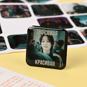 Autocollant 3D personnalisé Yoshida, rectangle, impression UV PET, style dessin animé, autocollant promotionnel - Product Image 1