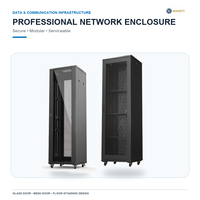 Armoire de serveur en rack personnalisée 19U en acier pour centres de données, armoires de serveur intelligentes avec porte Data Mesh