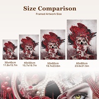 Fournitures de bricolage directement du fabricant, dropshipping, décoration intérieure, portrait de femme squelette fantôme d'Halloween, peinture murale perlée