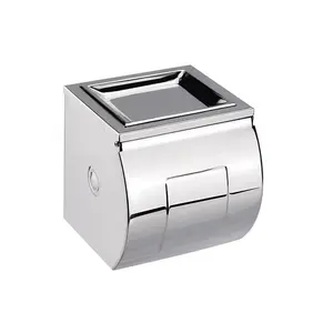 Stainless Steel Waterproof Tissue Paper Dispenser with Soap Tray Ashtray for Toilet Bathroom
