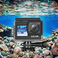 Caméra d'action haute définition SJCAM SJ4000 à double écran 4K, étanche jusqu'à 30 m, pour casque, avec support MicroSD