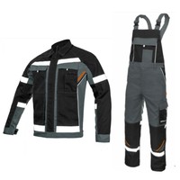 Combinaisons de travail réfléchissantes durables pour hommes, vêtements de travail, veste, salopette, pantalon de travail avec plusieurs poches, pour le jardinage et l'agriculture