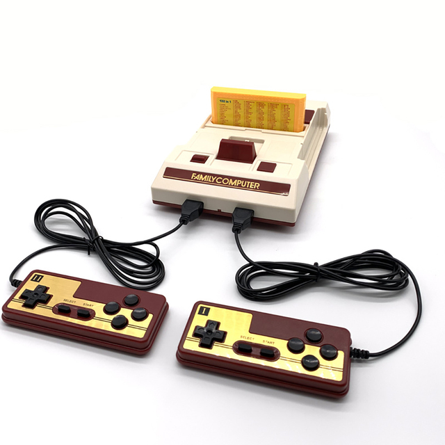 Family Computer FC Retro Game Player Classic Handheld Gaming Player TV Video Game Console Two Gamepads Consoles Box 500 Games