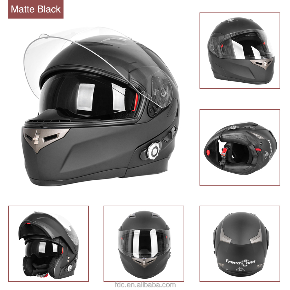 Freedconn BM2-S 953 Helmet - DOT Certified Open Face Intercom