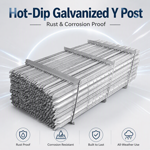 <strong>Galvanised</strong> Star Picket Y <strong>Post</strong> Steel <strong>Fence</strong> <strong>Post</strong> for Farm <strong>Fence</strong> Barbed Wire Australia Rural Fencing - Product Image 2