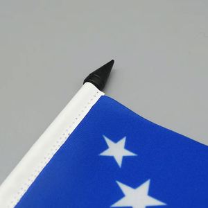 Banderas de Escritorio de Curazao, Banderas de Negociación <span class=keywords><strong>y</strong></span> Adornos de Mini Banderas Nacionales con Base de Plástico, Personalizables con Logotipo - Product Image 4