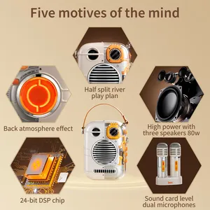 Divoom Spark-Pro Altavoz de Karaoke Portátil Bluetooth, Micrófono Dual, Batería RGB, Modo de Cambio de Voz para Uso en Exteriores - Product Image 3