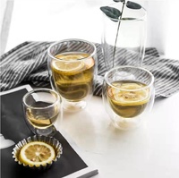 Verres à boire en cristal à double paroi de qualité supérieure, best-sellers, 5 tailles différentes, pour l'eau, le lait et les boissons