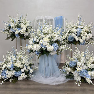 Artificial Roses <b>Table</b> Centerpieces silk flowers balls for centerpieces Custom High Quality Silk Blue Rose Flower Ball - Product Image 3