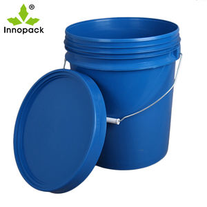 Cubo de plástico de 20 litros, Cubo de pintura sólida blanca, aceite lubricante para sellado de pared, uso alimentario - Product Image 2