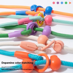 बहुरंगी कुत्ते प्रशिक्षण रस्सी विस्फोट-सबूत पॉलिएस्टर पी श्रृंखला कुत्ते के चलने और प्रशिक्षण के लिए रिबन सजावट के साथ - Product Image 3