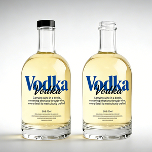 Botella de Vodka de Vidrio Premium de 500 ml, Botella Reutilizable para Licor, Whisky, Vodka, Tequila - Product Image 5