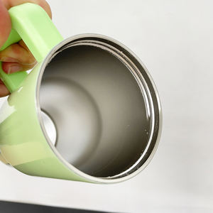 यूएस वेयरहाउस फ्लिप पुआल रिसाव सबूत खाली सबलिमिनेशन मैकरन बच्चों के 20 औंस स्टेनलेस स्टील यात्रा मग टंबलर हैंडल के साथ - Product Image 4