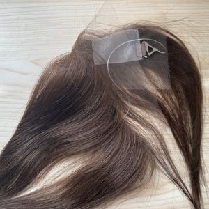 얇은 헤어 라인 토퍼 1.5*11 인치 착용하기 쉬운 전면 레이스 패치 전체 레이스 핸드 타이 커버 업 헤어 패치 - Product Image 5