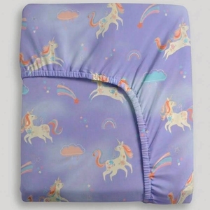 Fabrication OEM sur mesure de draps-housses en lyocell 40s à motif licorne, doux pour la peau, pour enfants, usage domestique et chambre à coucher. - Product Image 1