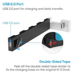 Base de Carga para Joy-<span class=keywords><strong>Con</strong></span> <span class=keywords><strong>Compatible</strong></span> <span class=keywords><strong>con</strong></span> <span class=keywords><strong>Switch</strong></span>/OLED, <span class=keywords><strong>Cargador</strong></span> de Mando y Protección para Accesorios de Juego - Product Image 4
