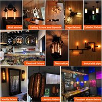 Светодиодные лампы E27 Edison LED Corn AC220V 2700K 4000K 6000K с винтажной нитью накала, для жилых помещений, высокая светоотдача, энергосберегающие, угол рассеивания 360°, CRI90