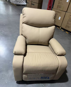 Modern PU Leather Recliner Chair Manual Living Room Furniture Solid Back Leisure Chair Contemporary Design - Product Image 4