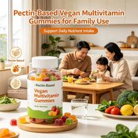 Gommes multivitaminées végétaliennes à base de pectine pour le soutien nutritionnel quotidien des adultes, complément alimentaire naturel à haute concentration