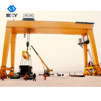 Chine usine marbre double poutre poutre portique européen grue 32 tonnes avec roues à vendre