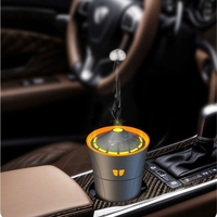 Humidificateur de méduse à commande vocale à deux pulvérisations 2 en 1 humidificateur dynamique à brume fraîche H20 280ml diffuseur d'humidificateur de voiture