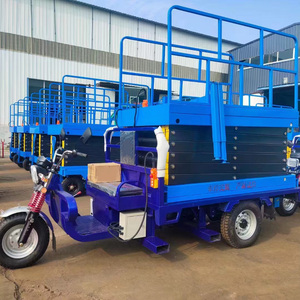 P-093 Motorcycle <strong>Scissor</strong> <strong>Lift</strong> <strong>Electric</strong> Tricycle Lifting Platform <strong>Small</strong> Elevator Hydraulic Mobile 4.4m Height 100kg Capacity - Product Image 4