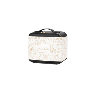 Trousse de maquillage avec miroir LED, trousse de maquillage de voyage pour femmes, <span class=keywords><strong>organiseur</strong></span> de cosmétiques, grandes trousses de maquillage avec séparateurs ajustables - Product Image 6