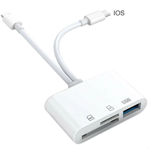 Lecteur de carte <span class=keywords><strong>SD</strong></span> Adaptateur <span class=keywords><strong>USB</strong></span> <span class=keywords><strong>C</strong></span> vers <span class=keywords><strong>USB</strong></span> 4-en-1 Visionneuse de carte <span class=keywords><strong>SD</strong></span> avec carte <span class=keywords><strong>SD</strong></span>/TF Adaptateur <span class=keywords><strong>USB</strong></span> 3.0 pour iPhone iPad MacBook Samsung - Product Image 1