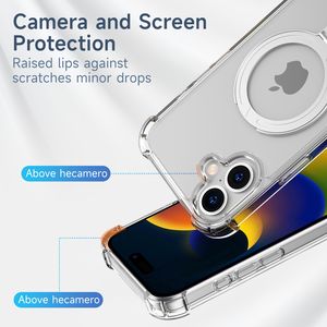 Прозрачный Чехол для мобильного телефона Asniwee для iPhone 16 Plus & 16 Pro со встроенной подставкой с кольцевым держателем и подставкой - Product Image 4