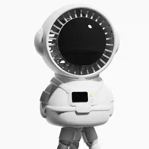 屋外ベビーセーフベビーカーファンUSB1000mahかわいい小さな宇宙飛行士充電式ミニハンドファン