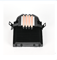 Dissipateur thermique CPU à profil bas avec 4 caloducs, refroidisseur passif pour boîtier ITX Mini, ailettes en aluminium anodisé noir, compatible LGA1700/AM5
