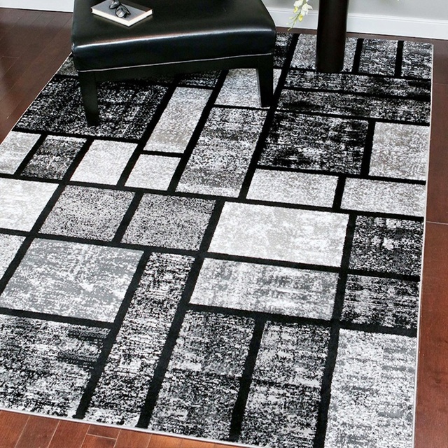 Modern Classic Geometric Design Multi Color Soft Machine Made Latex Backing Indoor Living Room Area Rug