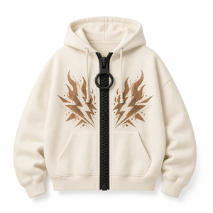 Sudadera con capucha extragrande personalizada con cremallera, 100% algodón, gruesa, para invierno, con cremallera en contraste, estampado gráfico, estilo urbano holgado, unisex, ODM - Product Image 5