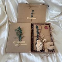 Boîte cadeau personnalisée pour la veille de Noël, boîte souvenir en papier kraft artistique rétro, recyclable, tendance
