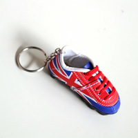Cadeau promotionnel pour les fans de sport, logo personnalisé, vente en gros, logo personnalisé, souvenir de Londres, Royaume-Uni, porte-clés en toile 3D, porte-clés avec boîte