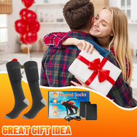 Chaussettes chauffantes tricotées pour le ski, pour hommes et femmes, lavables, chaudes pour l'hiver, pour la chasse en plein air, le ski, le cyclisme, le camping