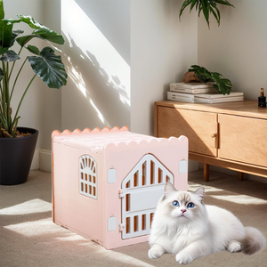 Casa para Perros de Plástico Transpirable y Fresca, Popular Jaula para Mascotas de Interior, Uso en Todas las Estaciones - Product Image 4
