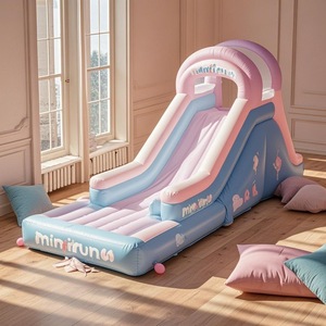 บ้านเป่าลมสไลด์ปราสาทเด้งคอมโบพร้อมสไลด์คู่สำหรับเด็ก - Product Image 1