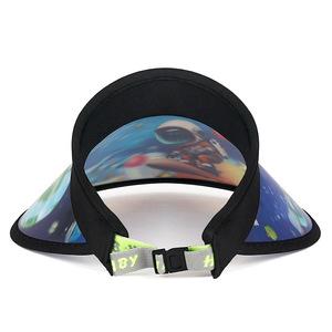 Kids Cartoon Visor Sun <b>Hat</b> <b>Summer</b> Sunscreen Breathable Unisex 4-10 Years Old Flat Brim Polyester Outdoor Protection - Product Image 4