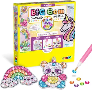 Ebayro 2024 novos produtos educativos DIY brinquedos com pedras preciosas grandes diamantes pintura kit de adesivos-série mágica para crianças 9072E