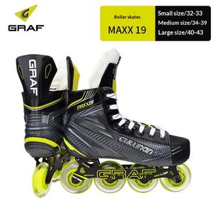 <span class=keywords><strong>GRAF</strong></span> Nouveaux patins à roulettes de <span class=keywords><strong>hockey</strong></span> sur glace et sur terre Maxx19 en cuir synthétique PP - Product Image 5