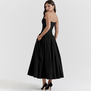 Abito Estivo Sexy con Spalle Scoperte Corsetto a Lisca di Pesce e Schiena Nuda Elegante da <span class=keywords><strong>Donna</strong></span> per Serate di Gala Aderente da Ballo - Product Image 6