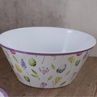 Vente en gros pas cher en vrac imprimé motif de fleurs incassable en plastique avec logo personnalisé dîner élégante assiette ronde en mélamine