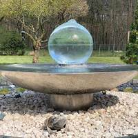 Décoration de Noël Vincentaa, cascade de piscine en acier inoxydable, boule de verre, fontaine