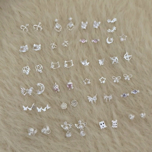 Jaki Charms Brasil 18k plaqué or aretes-fashion-bijoux coloré cz arc-en-ciel pierre boucles d'oreilles aretes-y-accesori por mayor - Product Image 1