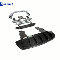 Kit de Carrocería con Parachoques Trasero de Fibra de Carbono Estilo 765LT, Difusor Trasero de Fibra de Carbono y Escape para McLaren 720S