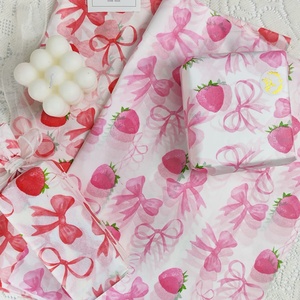 Papel de Copia con Estampado de Fresas <span class=keywords><strong>Rojas</strong></span> y Lazos, 17 g/m², 50x70 cm, para Experiencia de Desempaquetado, Relleno de Cajas de Zapatos, Embalaje de Cajas de Velas y Jabones - Product Image 5