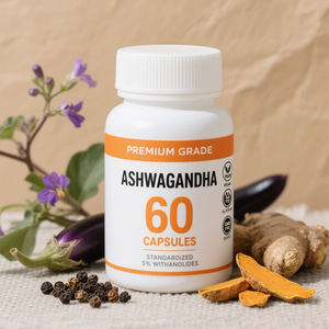 OEM/ODM Private Label <span class=keywords><strong>Ashwagandha</strong></span> 500mg Cápsulas com 5% Whitanolides Cápsulas - Product Image 1