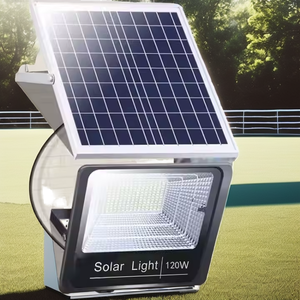 Đèn pha <span class=keywords><strong>LED</strong></span> năng lượng mặt trời ngoài trời tiết kiệm năng lượng, chống nước IP68, độ sáng cao 6500K, cảm biến chuyển động, công suất 60W-600W, chất liệu ABS, dùng cho đường phố, xuất xưởng trực tiếp - Product Image 2